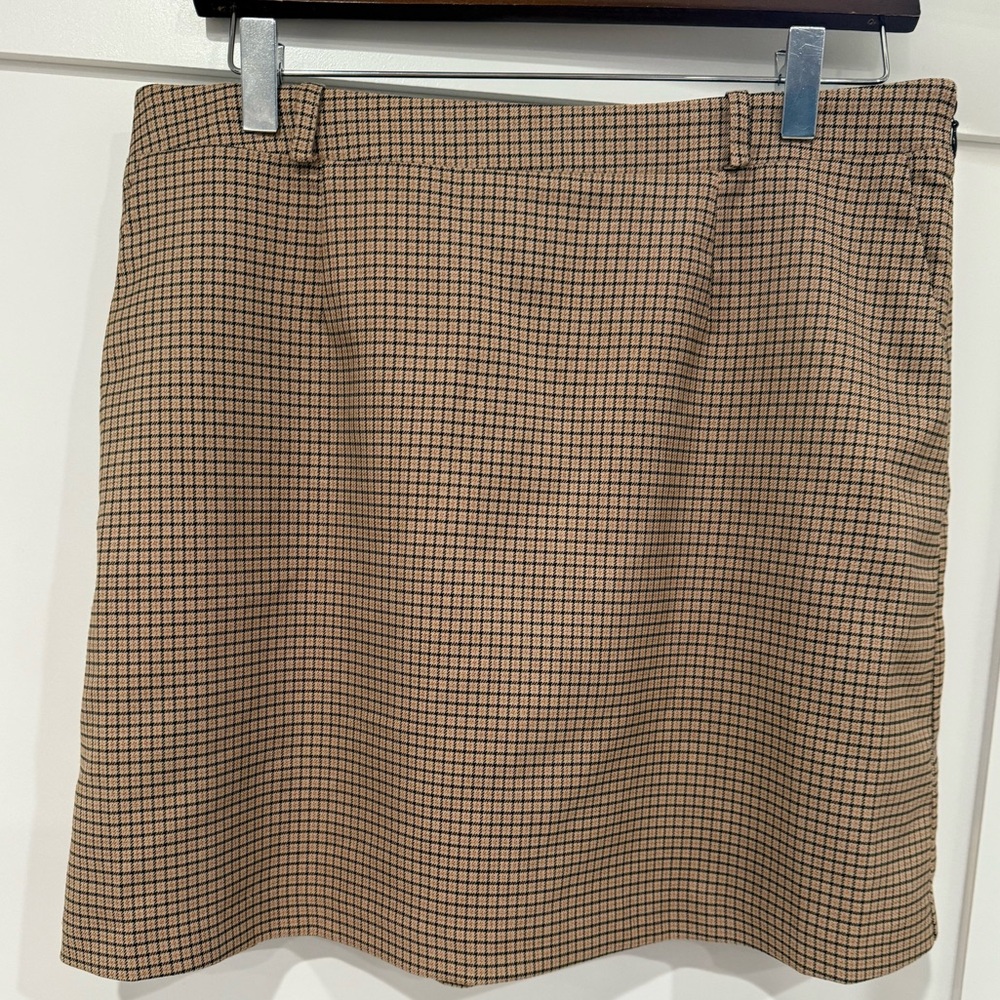 WAYF Newton houndstooth mini skirt, Large